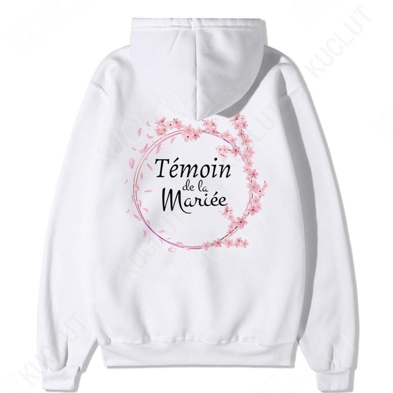 Fashion Team Bride Pullover Hoodies French Woman Bridal Wedding Hoody Outerwears Bachelorette Hen Party EVJF Hooded Sweatshirts