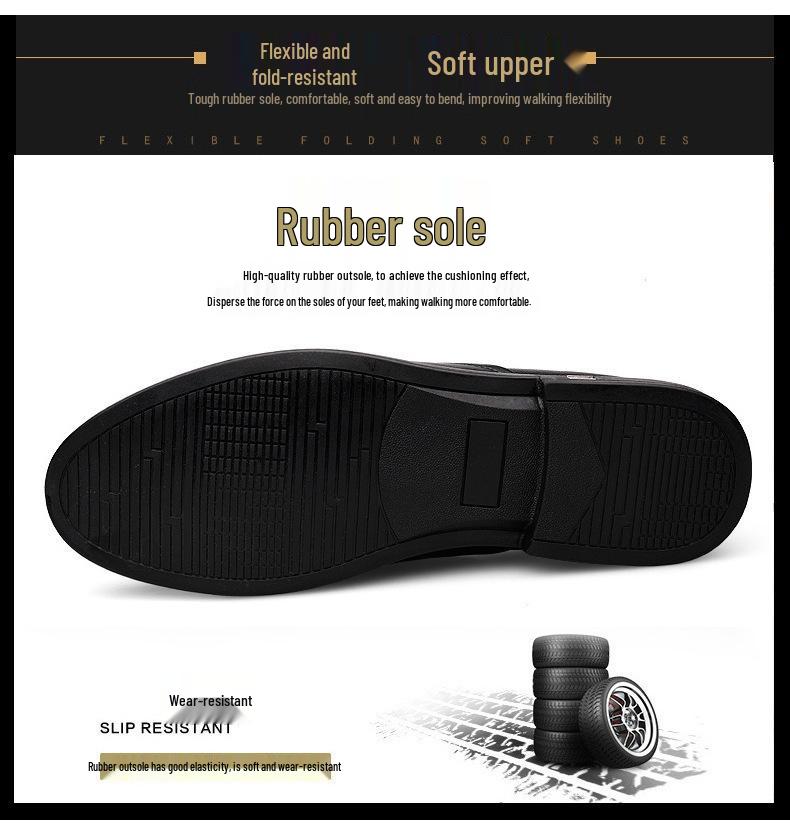 Men's Plus Size Genuine Leather Breathable Casual Shoes - Lace-up Driving Loafers with Soft Sole