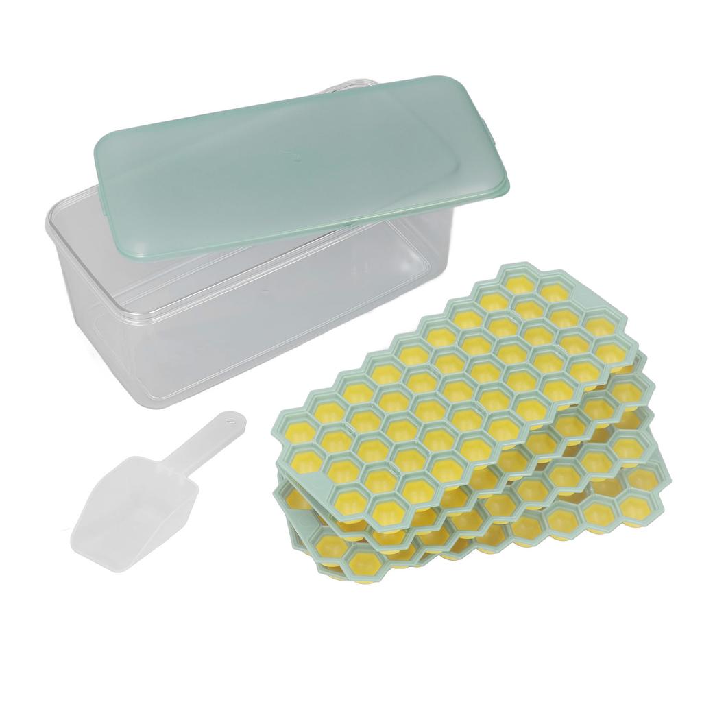 3.3L Ice Cube Tray with Scoop 4 Layers 188 Grids for Ice Cube Storage Container for Home