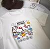 2026 Summer Comic Form Image 100 Cotton Printed Casual Tshirt Adult Children Parentchild Top Casual Wear