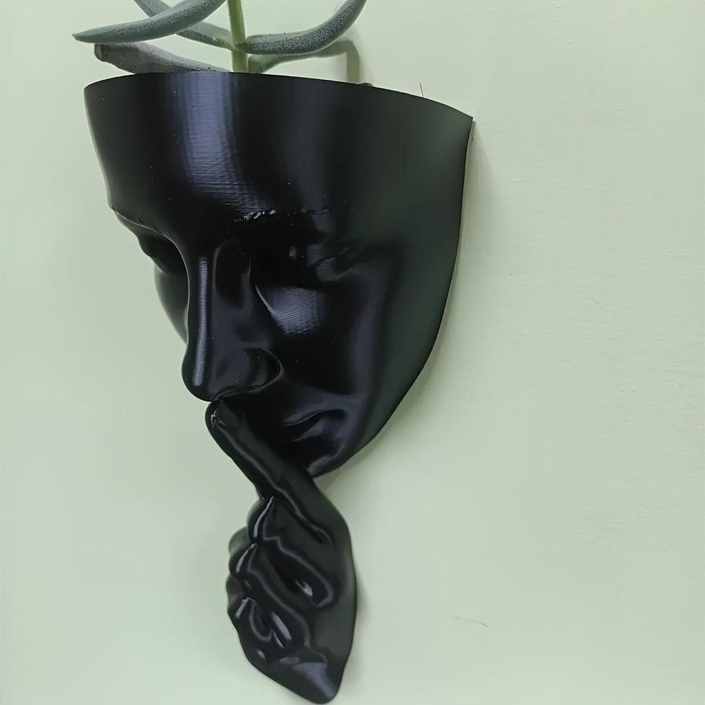 Odolný plastový květináč s obličejem a šrouby - Zábavná domácí dekorace