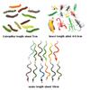 12 Pcs/Set Plastic Simulation Snake Lifelike Simulation Animal Model  Kids Gifts,Toys Games