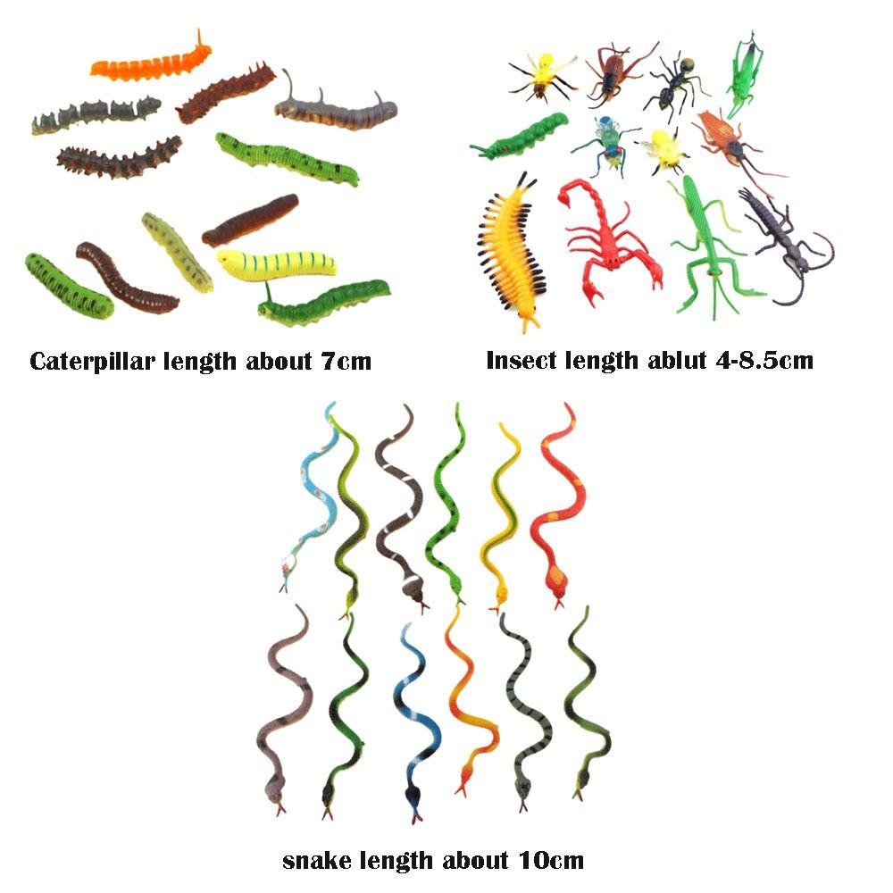 12 Pcs/Set Plastic Simulation Snake Lifelike Simulation Animal Model  Kids Gifts,Toys Games