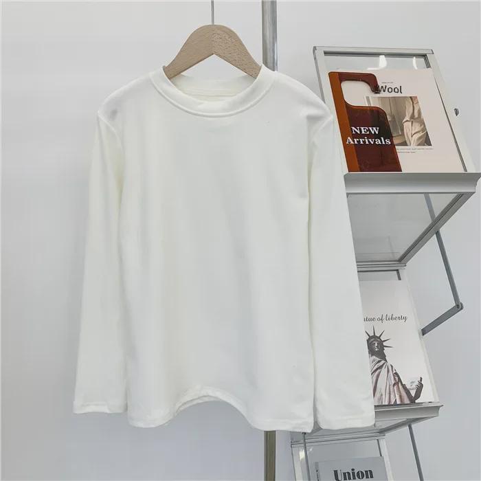 

Рубашка облегающего кроя из немецкого бархата премиум-класса с двух сторон — супермягкая, однотонная, утолщенная и с начесом, для осени/зимы L (50-57.5 kg) белый