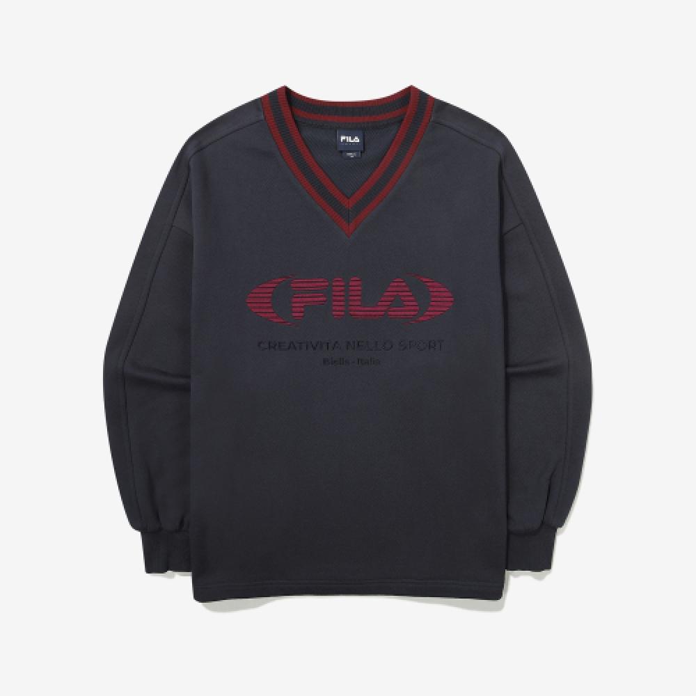 Fila V Neck Logo Sweatshirt  Fs2pog3151fido 