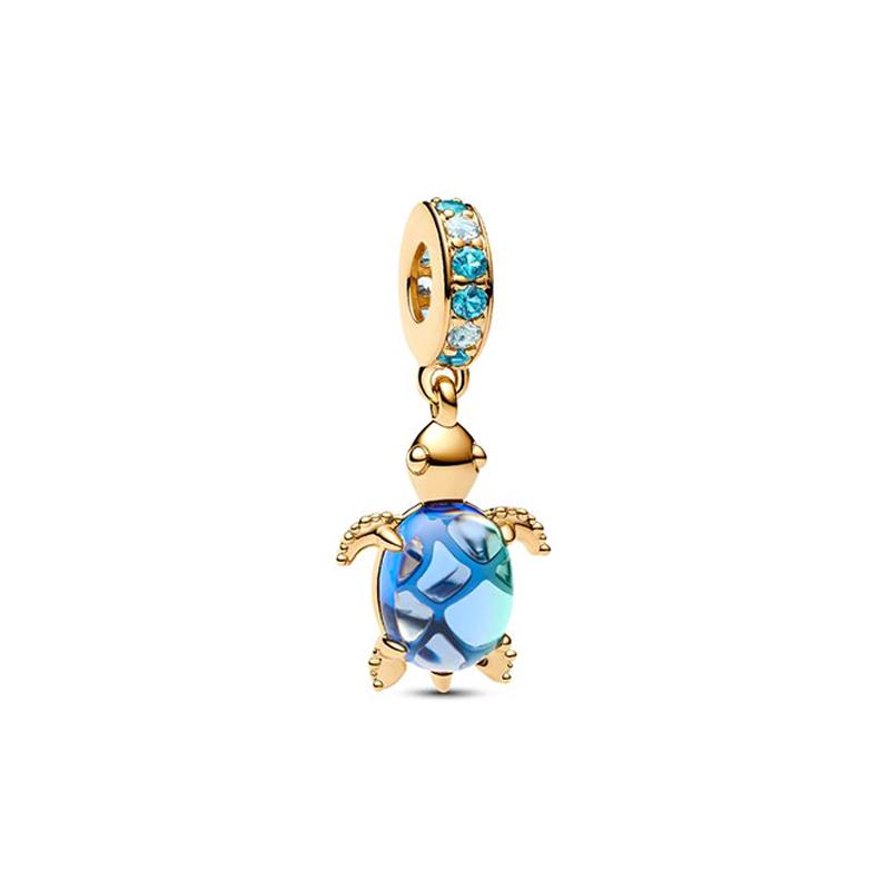 

Blue Ocean Animals Original Charms Murano Glass Dolphins Scaled Fish Sea Turtle Beads Fit Snake Bracelets DIY Jewelry Gifts