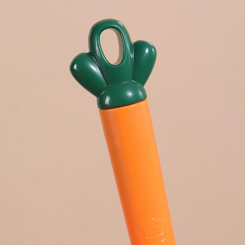 Toilet Brush Lavatory Brush Carrot Toilet Brush Holder Set No Drill Innovative Durable Bathroom Cleaning Brush