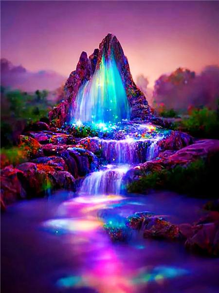 Diamond Painting New Collection Fantasy Waterfall Full Square/round Embroidery Mosaic Colorful Tree Landscape Home Decor