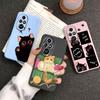 Cartoon Case For Honor 50 70 X7 X7A X7b 90 Lite 90 Smart 400 200 Pro 200 Lite Cute Black Cat Cover Soft Back Shell for Honor 400