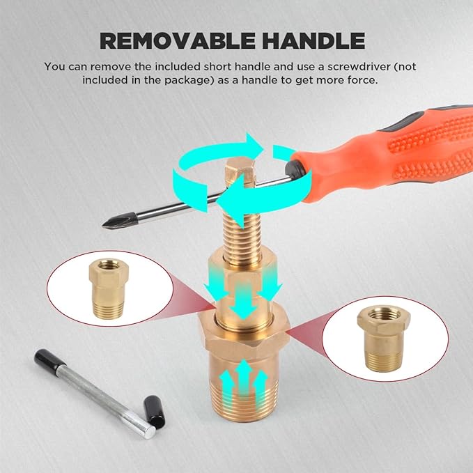 Olive Puller Removal Tool Compression Ring Puller Ferrule Puller Plumbing Tool 1/2 Inch 3/4 Inch Pipe  Angle Stop Puller