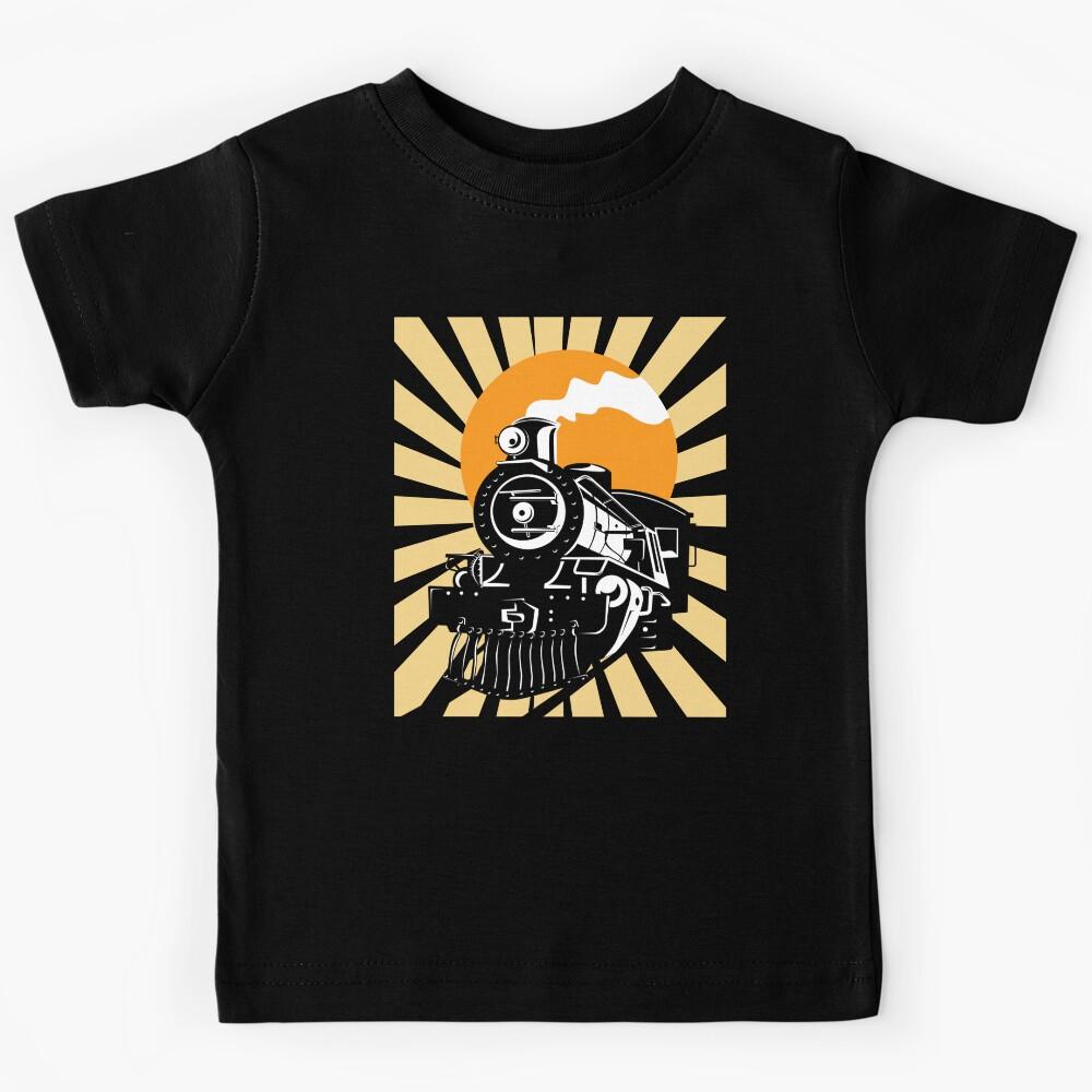 Retro Vintage Locomotive Train Steam Engine Kids T-Shirt 150