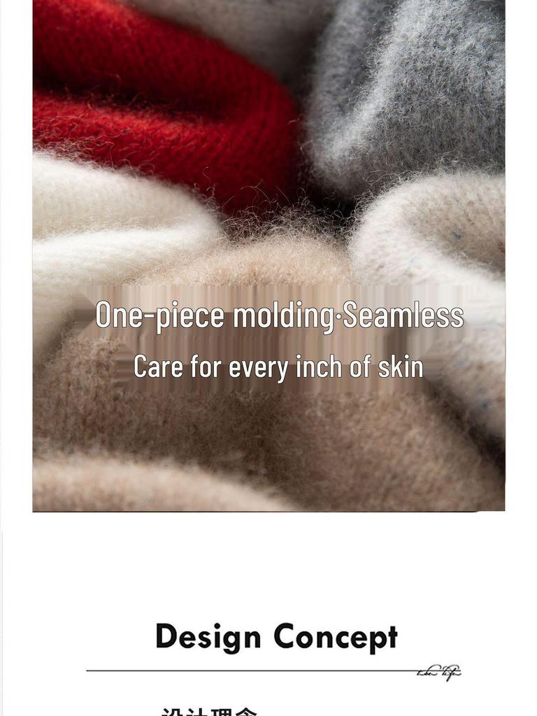 Women's V-Neck Cashmere Long Sleeve Sweater - Autumn/Winter Knitwear Pullover