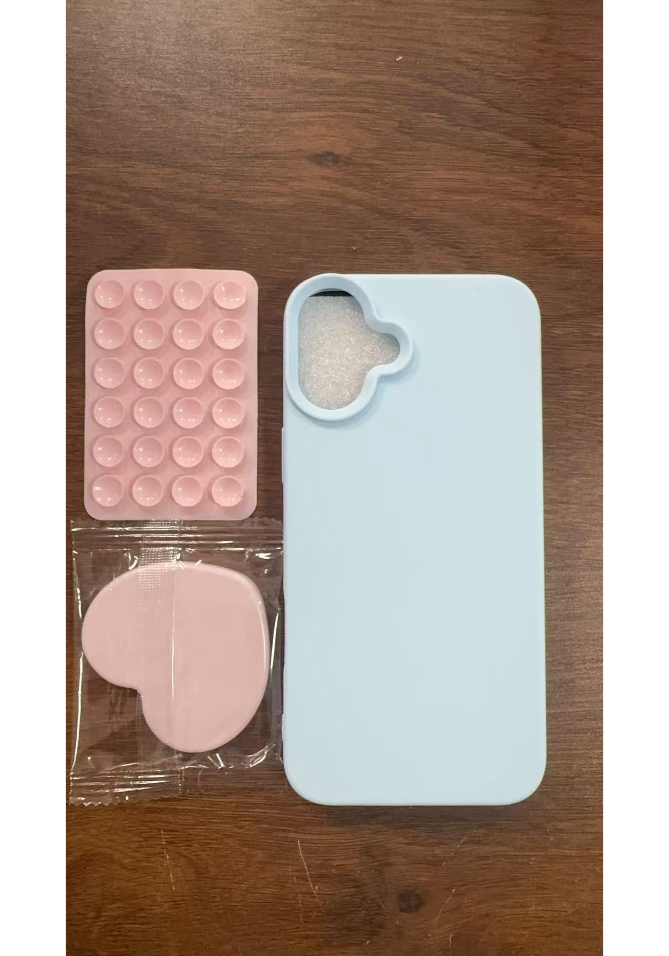 

Korean Style Suction Cup Makeup Mirror for Apple 17/16 Pro Max Phone Case 15 Cover for 14/13 Extra Charge for OPP Bag
