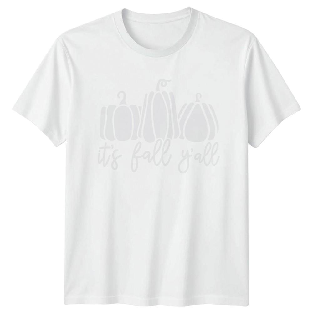 It Is Fall Y All Autumn Seasonal Pumpkins Unisexs TShirt Unisexs Graphic Tee S