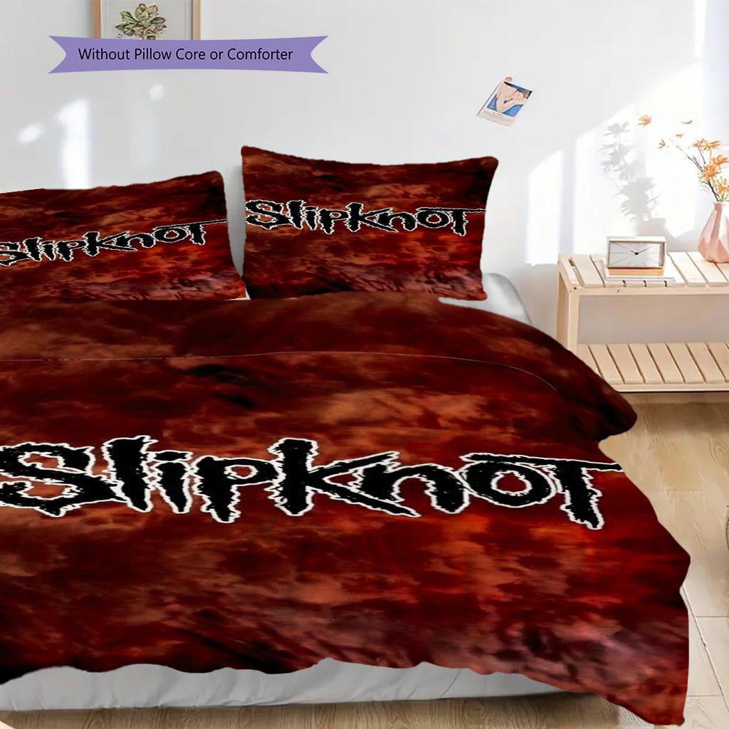 Slipknot Band Logo Comforter Set Bedding 1 Duvet Cover 2 Pillowcase Without Core Duvet Cover And Pillowcase Soft And Comfortable