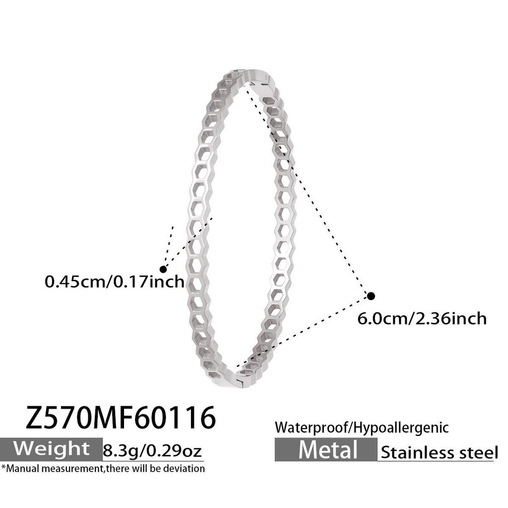Sada geometrických zirkonových náramků pozlacená 18K zlatem - Lehký luxus a elegantní design