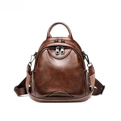 Hochwertiger Damenrucksack Weiches Leder Kleine Rucksäcke PU-Leder Schultaschen für Teenager-Mädchen Vintage Schulter-Reisetasche