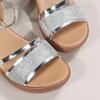 2024 Wedges Sandals for Women 4.5cm Heels Golden Platform Women's Sandals Summer Shoes Chaussures Femme Sandales Size 43 Slides