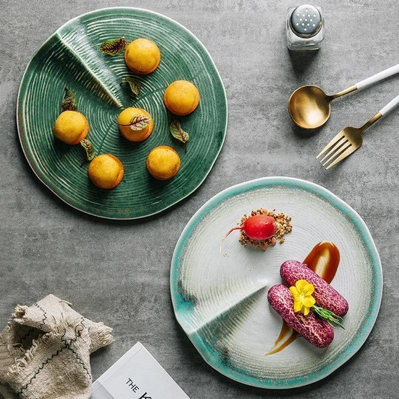 Irregular Ceramic Plate Restaurant Dessert Plate Sushi Plate Steak Plates Pasta Dish Serving Plates Molecular Cuisine Tableware