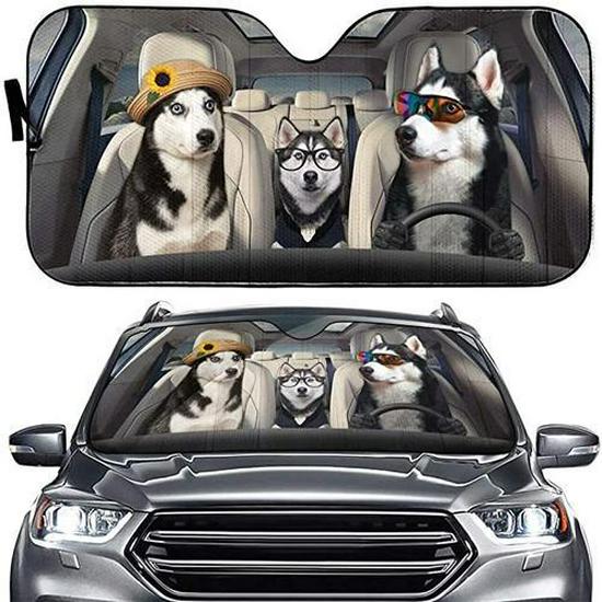 Parasole Auto Personalizzato Stampato UV con Divertente Design in Foglio di Alluminio