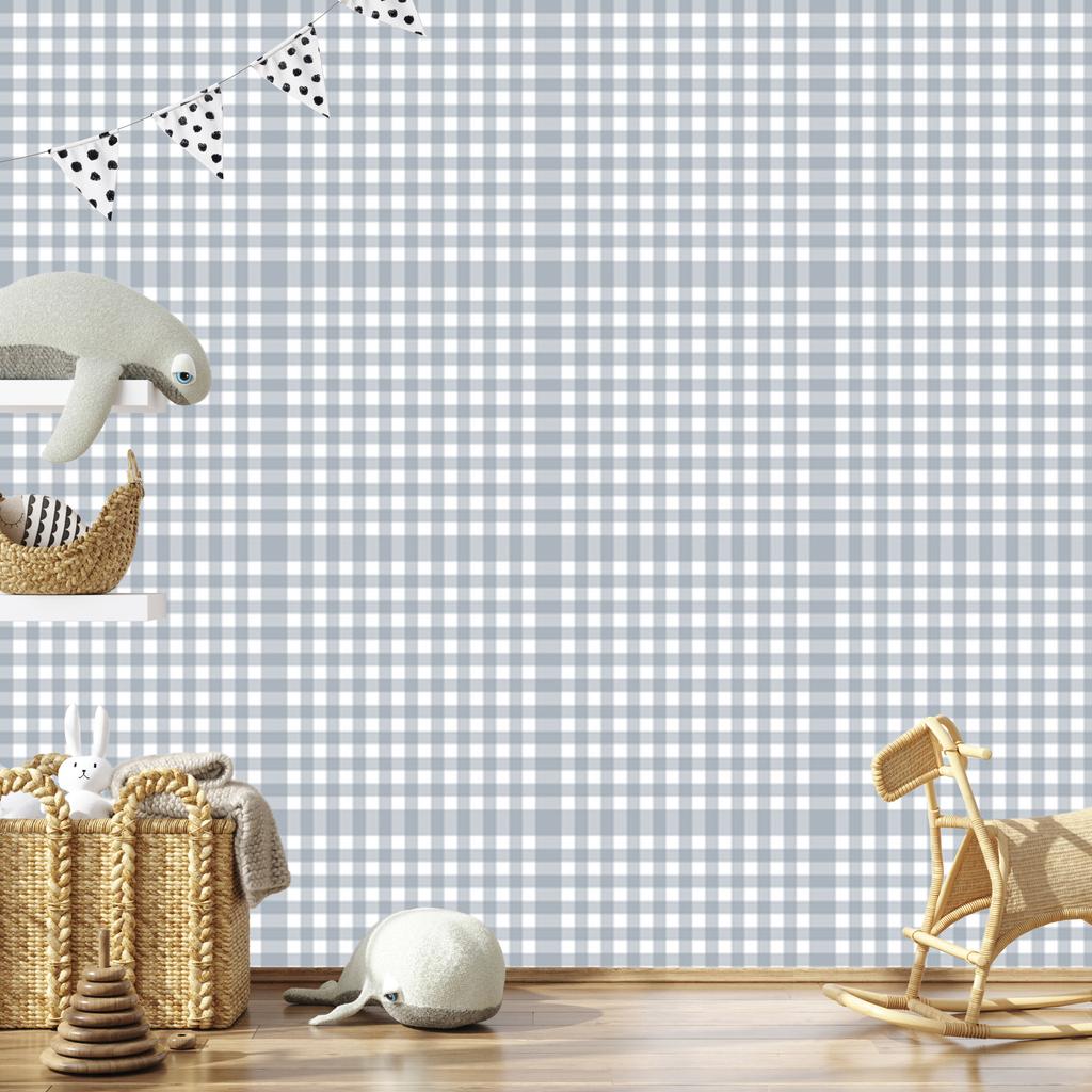 Wallpaper Fabric Pattern Light Gray and White for Living Room and Bedroom 50x1000