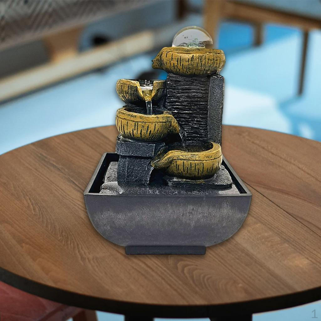 Koop 3 Tiered Waterfall Zen Meditation Fountain Plug (US) for Home