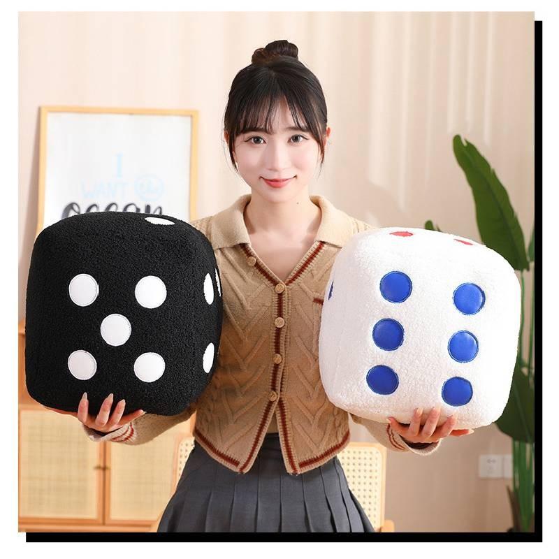 Dice Toy Plush Cartoon Stuffed Doll Cushion Home Decoration Cute Gifts Kids