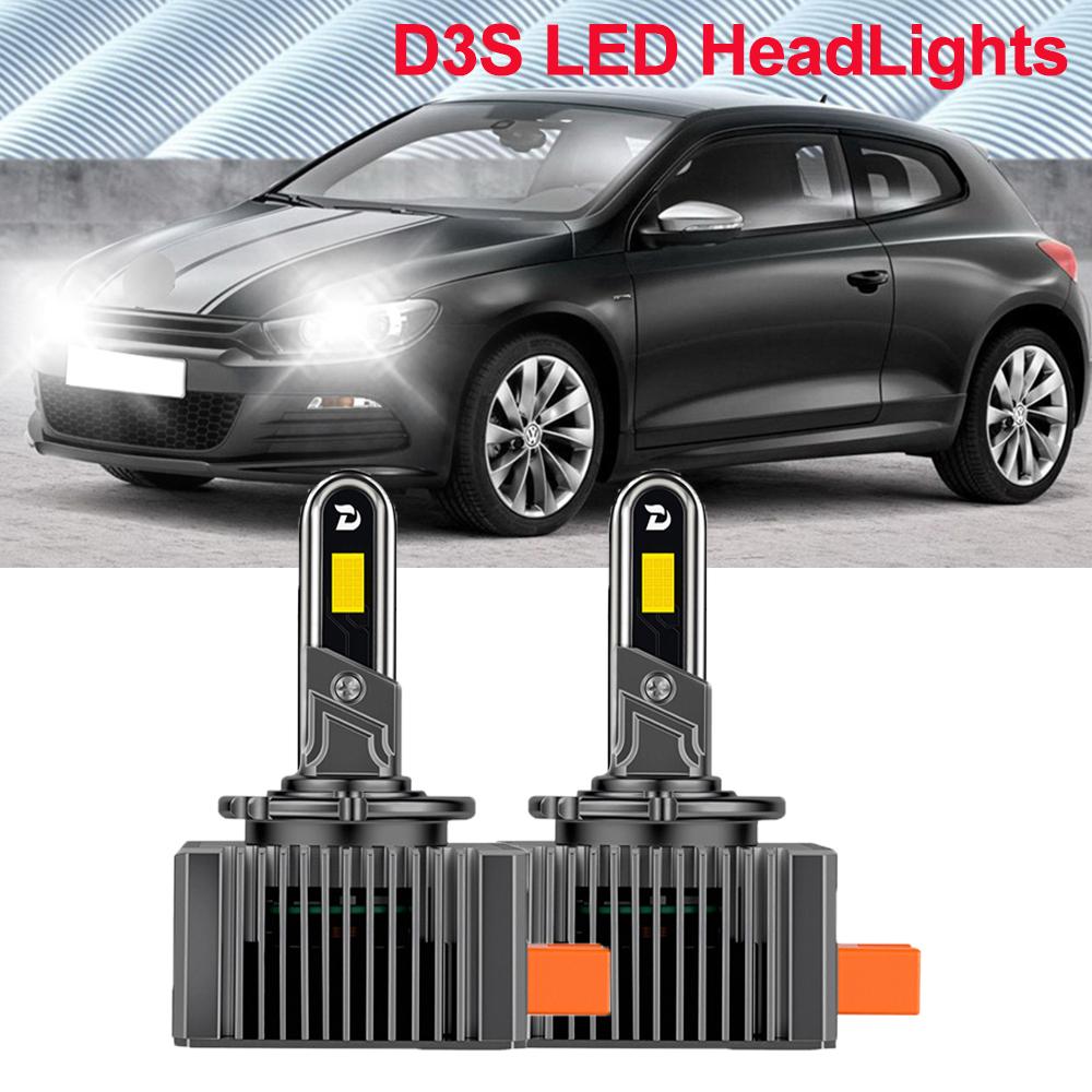 

Canbus No Error New LED Headlight D3S D3R 20000LM 200W High Power Lamps with Cooling Fan CSP Chip Auto Lights 6000k
