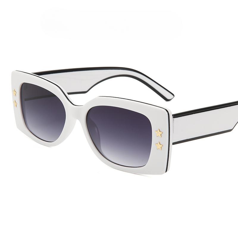 Gafas de Sol de Marco Grande de Celebridad en Línea Corrector Liso Gafas de Sol para Exterior Camping Fiesta Foto Gafas de Sol.