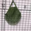 Foldable Pure Cotton Mesh Shopping Bag - Portable Handheld Fruit & Vegetable Storage