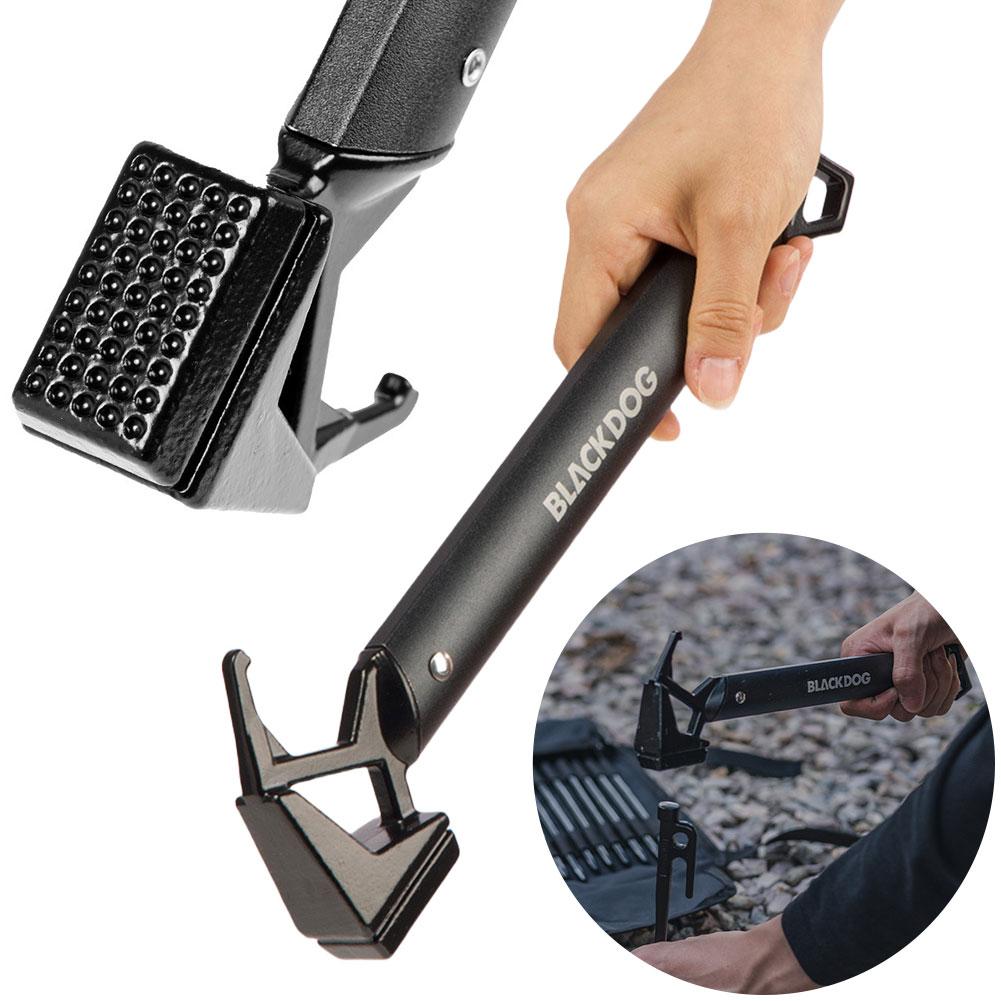Outdoor Camping Hammer Non-Slip Ground Nail Awning Hammer Aluminum Alloy Portable Camp Hammer for Hiking Camping Gardening China Mainland