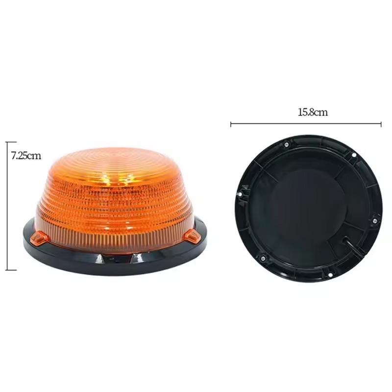 LED Strobe Beacon Light 90LED Round Rotating Amber Flashing Warning Safety Light 12V-24V Magnetic Base for Car,Trucks, Forklifts