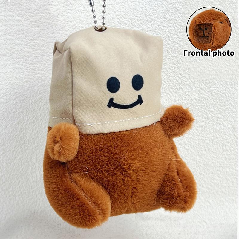 Creative Novelty Bear Plush Keychain Pendant Funny Cute Small Bear Keyrings Exquisite Backpack Decoration Accessories Gifts