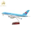 Airbus A380 Korean Air with wheels and lights simulation aircraft model, civil aviation model gift