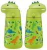 Skater 3D Stainless Steel Straw Water Bottle 370ml Vacuum Duplex Cold Storage Only Dinosaur Dinosaur SSH4D-A