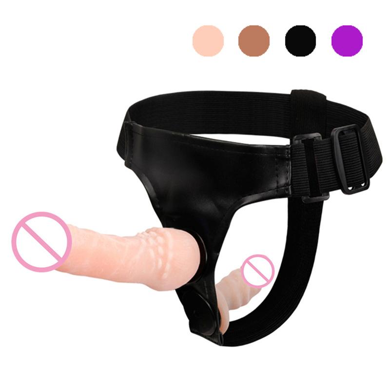 Doppelter Penis mit zwei Enden, Strapon, ultraelastischer Gurt, Umschnalldildo, Sexspielzeug für Erwachsene für Frauen und Paare, weiche Analdildos