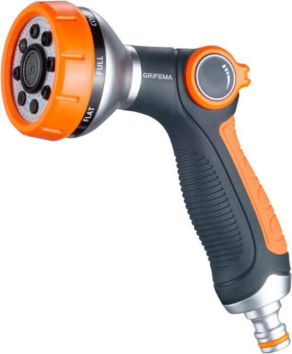 GRIFEMA GE1303 Pistolet Arrosage Du Jardin 8 Modèles Réglables, Pulvérisateur Multifonctionnel Avec Débit D'eau Contrôlable