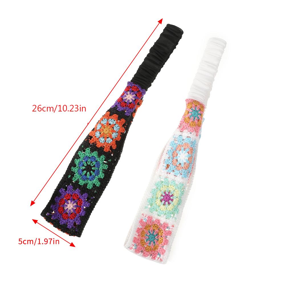 Bandeau Turban Tricoté Prune Rétractable Dames Rétro Plaid Fleur Bandeaux Bandana Accessoires de Coiffure