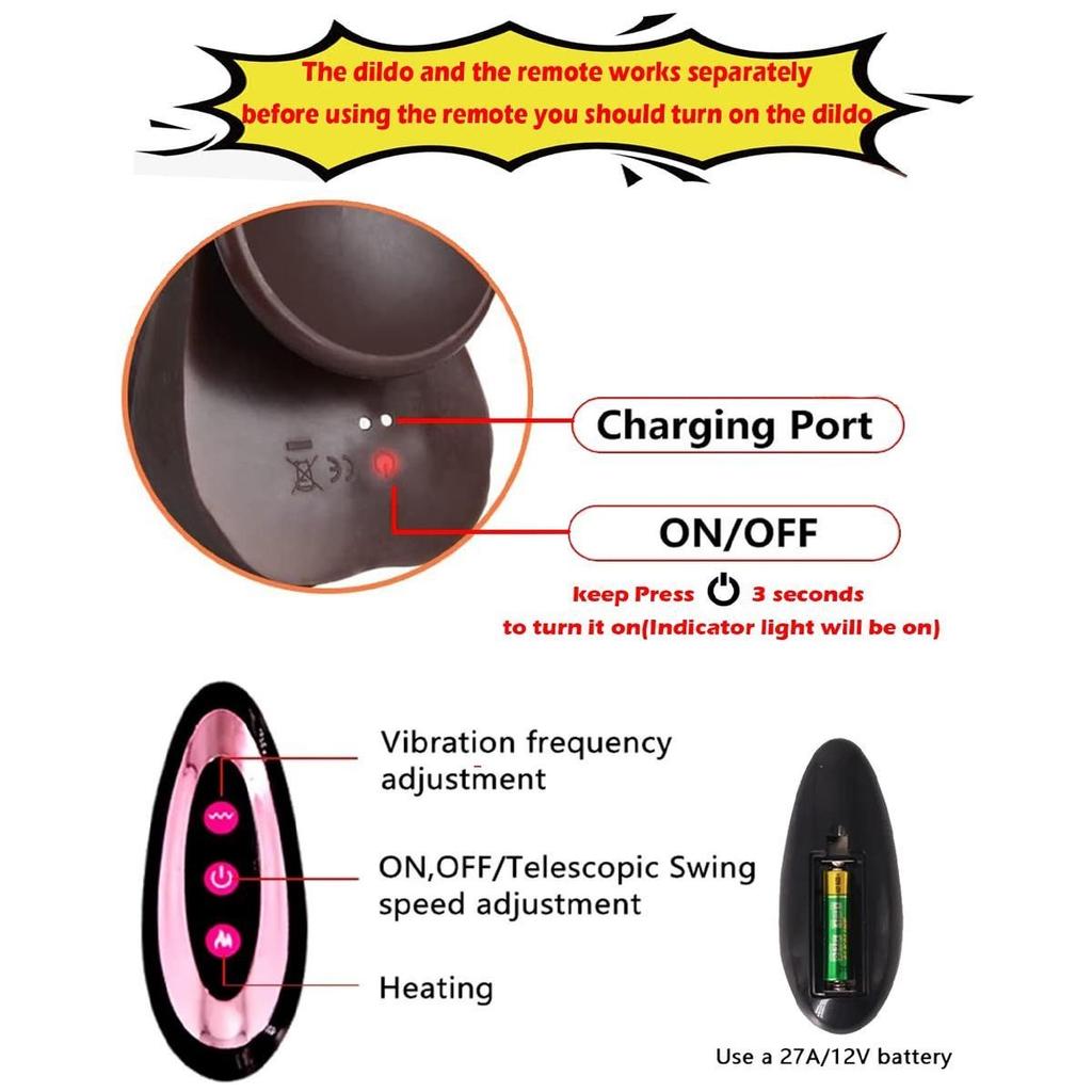 APP Remote Control Insertable Vibrator Telescopic,Rotating,Heating,G-Spot,Clitoral,Anal Stimulation Vibrating Dildo for Male and Female Masturbation