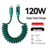 120W Fast Charging Dual Type-C Retractable Cable for Apple & Huawei Laptops