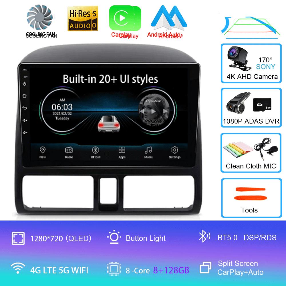 Android 14 Carplay Car Radio For Honda CRV CR-V 2001 - 2006 Multimedia Player GPS Navigation Head Unit 2din Stereo WIFI+4G