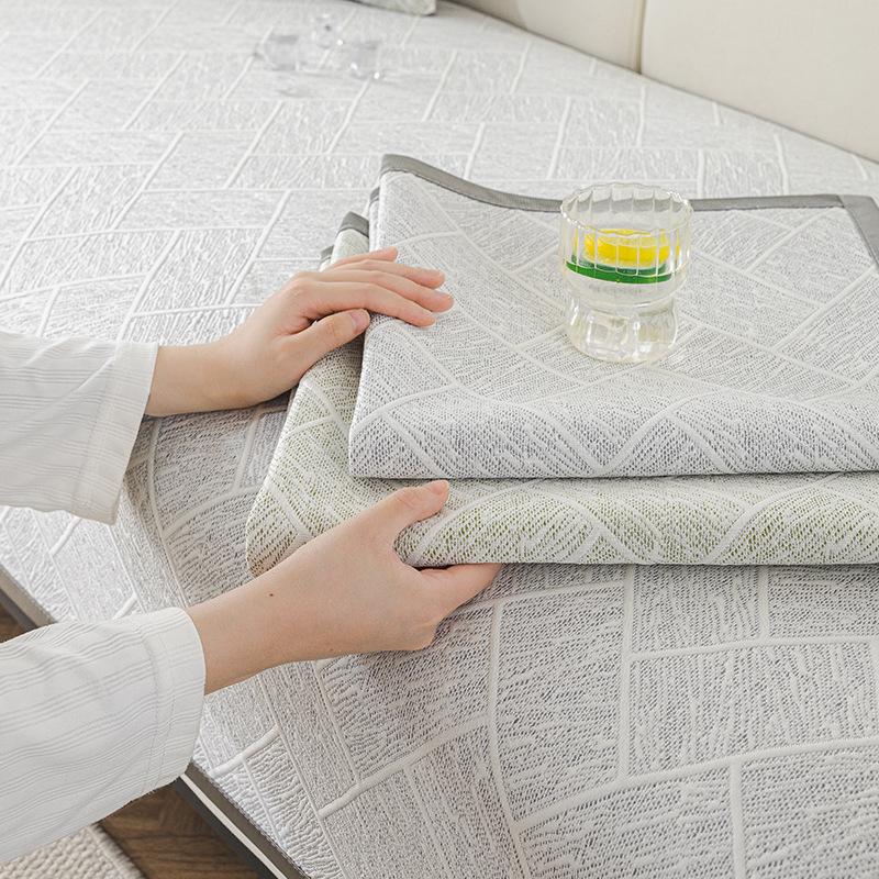 Cold Sofa Cushion, Summer Mat Cushion  New Light Luxury High-End One-Piece Straight Drape