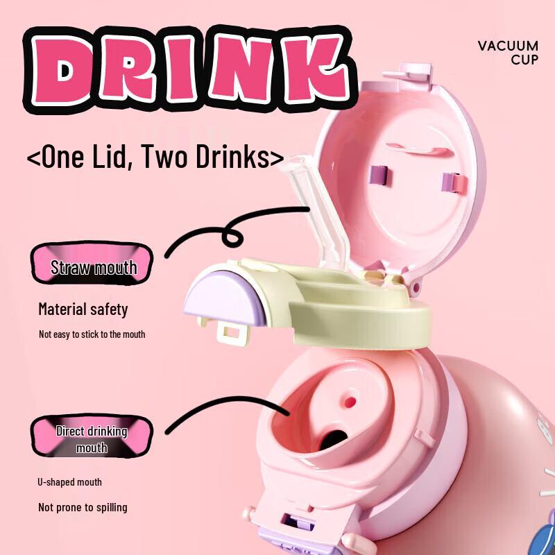Temeke Pure Titanium Children s Straw Thermos Cup