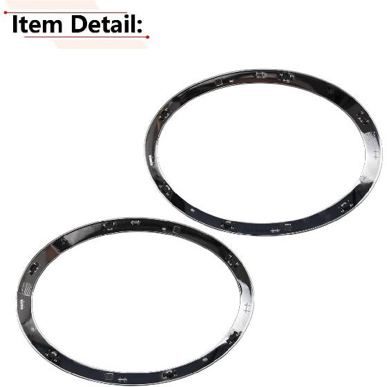 RLB-HILON Headlight Trim Ring Compatible With MINI Cooper F55 F56 F57 2014 2015 2016 2017 2018    Year, 1Pair Chrome Headlight Bezel For Driver And