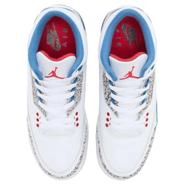 Air Jordan 3 True Blue 2026 Unisex Sneakers Wit True-Blue-Fire-Red IF4396-104
