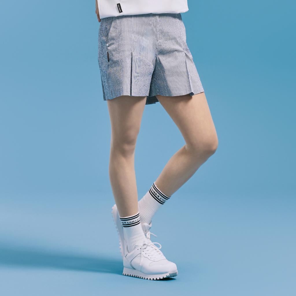 CHALLENGER Women'S Embossed Seersucker Half Pants Navy