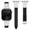 Kompatibel mit Apple iWatch 56789S11: Vierblättriges Klee-Patchwork-Leder-Armband (Kleiner Duftstil)