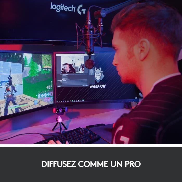Webcam - Full HD 1080p - Logitech G - C922 Pro - Microphone intégré - Stream