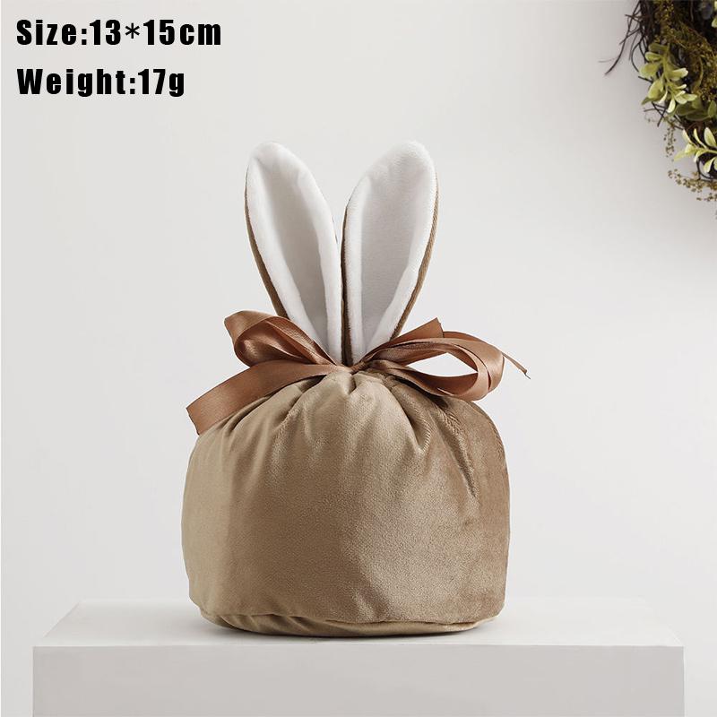 Velvet Easter Bunny Rabbits Bags Cute Bunny Gift Packing Bags Dropshipping Rabbit Chocolate Candy Bags Wedding Birthday Party