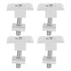 4 Pcs Photovoltaic Bracket Press Aluminum Panel Clamps No Drill Solar Mounts Roof Stand Mounting Kit Module Block